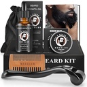 גידול ו- Grooming Kit - Growth Oil (2Oz), Balm, Comb, E-Book, Storage Bag, Mustache Mens Gift Set for Him