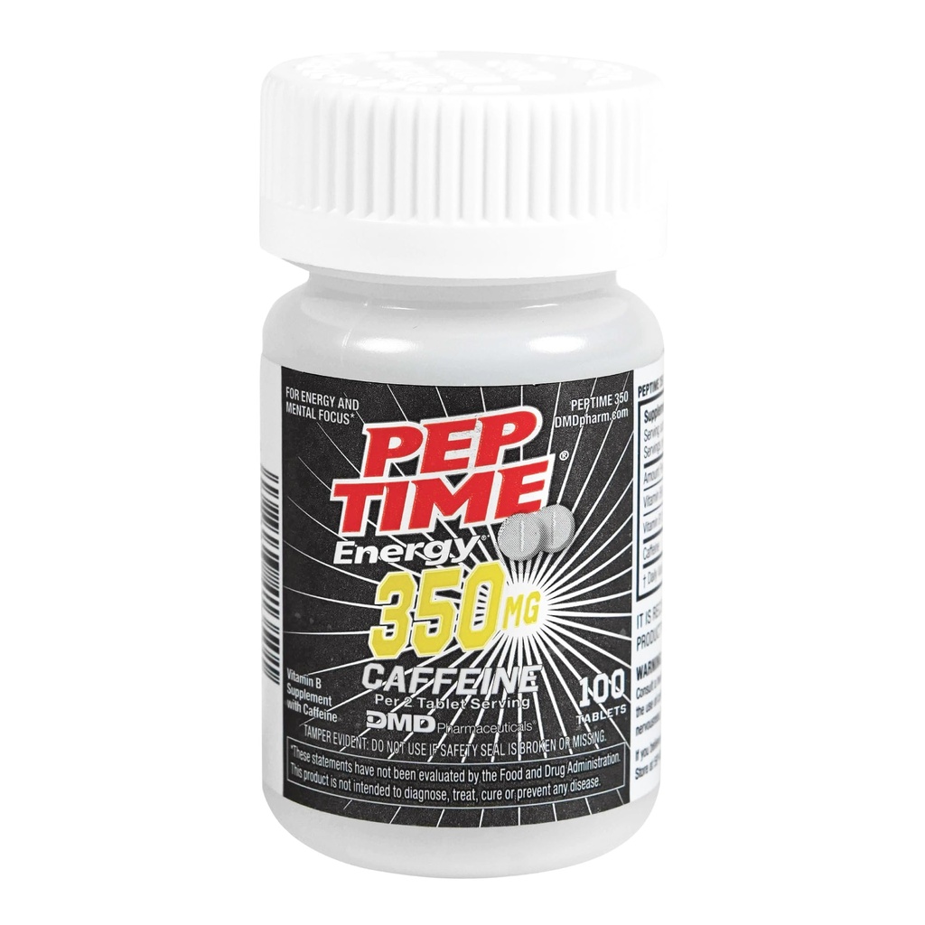טבליות, ויטמין B6 ו B12 Caffeine Pills, 350 מ"ג Caffeine לשרת, ביצועים פיזיים ו- Focus תוסף, 100 Count