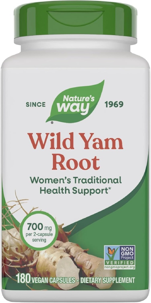 Nature's Way Wild Sea Root, Women's המסורתית Health Support *, 700 מ"ג ל- 2Capsule משרת, פרויקט Non-GMO מאומת, 180 קפסולות טבעוניות (Packaging May Vary)