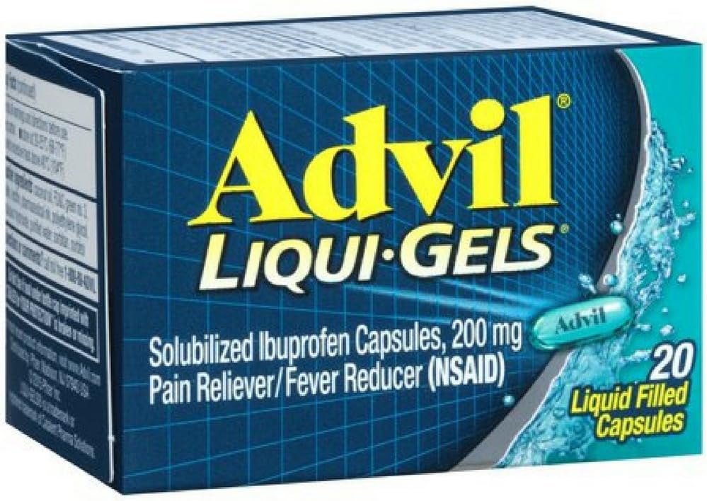 Advil Liqui-Gels 20s Size 20s עו"ד Ibuprofen כאב הקלה נוזל מילוי קפסולות 20ct