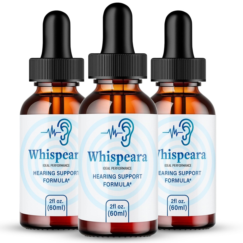 Whispeara Tinnitus הקלה לרינג אוזניים טיפות, Ring Clear Tinnitus נוזל טיפות, כוח מקסימלי, תוספת שמיעה פורמולה מתקדמת, רינג טינטון, Whispeara ביקורות (3 Pack)