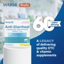 MAJOR Anti-Diarrheal Loperamide hydrochloride טבליות, 2 מ"ג - עוזר לשלוט הסימפטומים של Diarrhea - 24 קפסולות (1 Pack)
