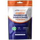 Vitamatic Magnesium (מ-Bsglycinate & Oxide) - תומך שריר, משותף, בריאות הלב 250 גרמים - 125 משרתים