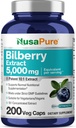 NusaPure Bilberry לחלץ 5,000 מ"ג 200 מכסה צמחוניים (Non-GMO, טבעוני)