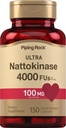 Piping Rock Nattokinase תוסף 4000 FU | 100mg | 150 קפסולות | Non-GMO, Gluten Freeten Free