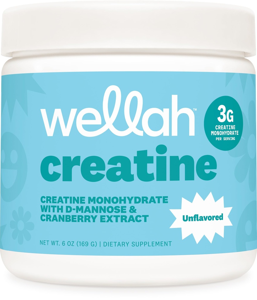Wellah Creatine לנשים (50 משרתות, Unflavored) - Creatine Monohydrate with Dandelion & Cranberry לחלץ
