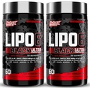 Nutrex מחקר Lipo-6 שחור Ultra ריכוז תוספי השומן המrmogenic, עלייה במשקל, אנרגיה ו Intense להתמקד 120 גלולות דיאטה