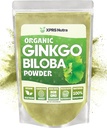 XPRS Nutra אורגני גינקו Biloba אבקת - Gingko Biloba תוספי עבור Cognition - ג'ינקוב בילובה אורגני ידידותי טבעוני - Immunity Boosting Genekgo Biloba אבקה (16 oz)