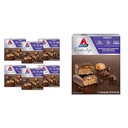 Atkins Pecan Caramel Clusters, 60 Count & Chocolate Caramel Mousse Bars, 5 Count - Low Sugar Dessert Favorites