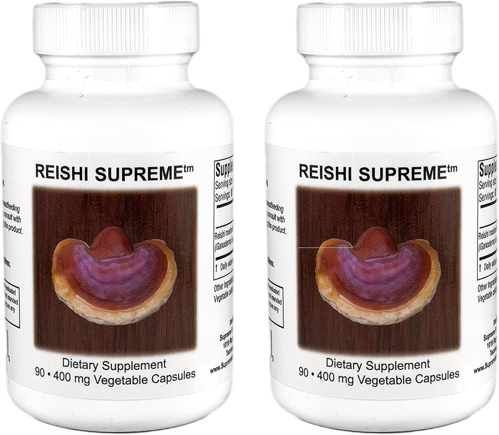 תזונה עליונה Reishi העליון, 90 טהור Reishi Mushroom Vegetarian קפסולות