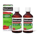 Robitussin כוח מקסימלי Cough Plus Chestungestion DM Max, Cough Suppressant and Expectorant, Raspberry Flavor, 8 Fl Oz x 2