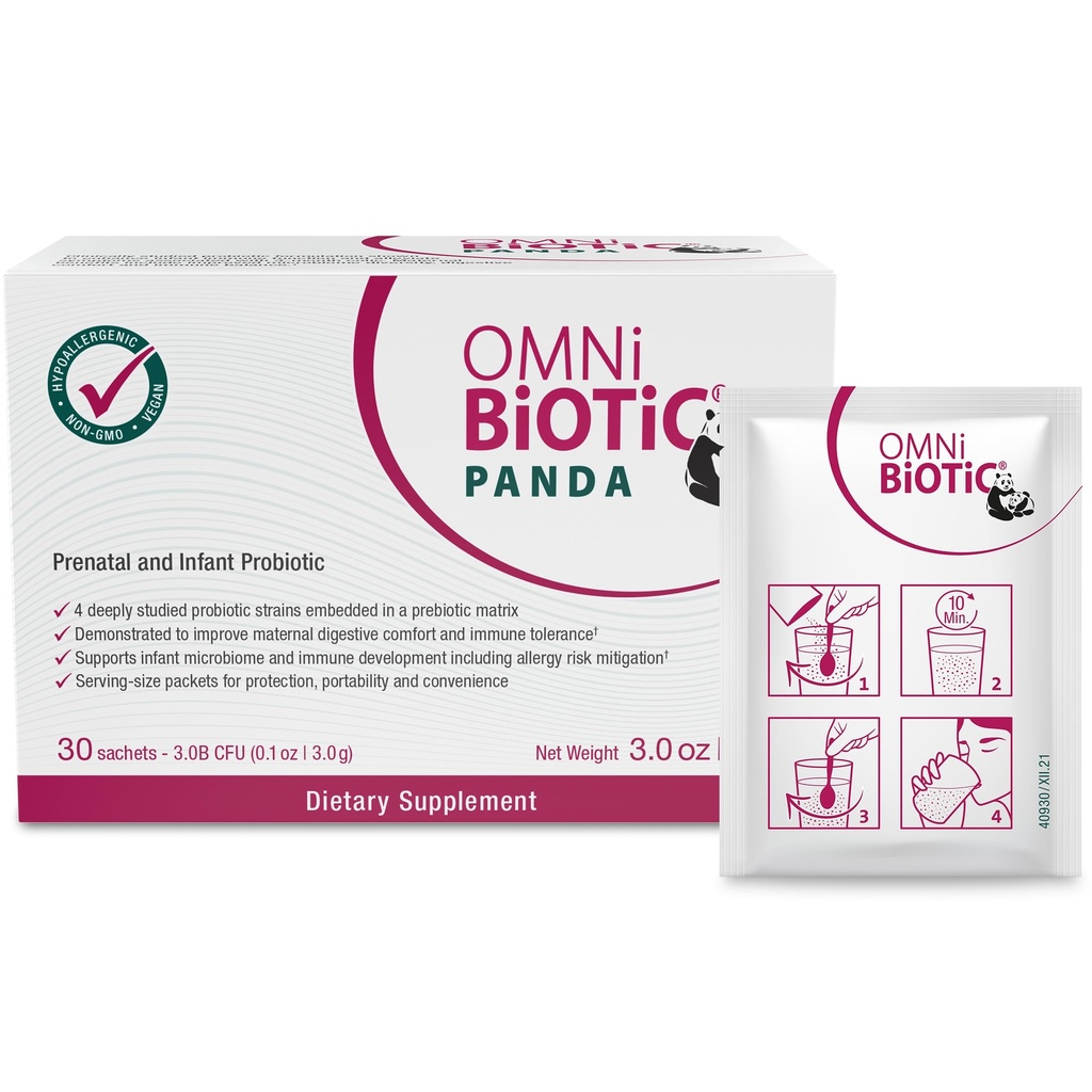 OMNi BiOTiC Pandabiotic for Mom and Baby - Prenatal and Baby Probiotic - Gut Health & Immune System Support - טבעוני ו Hypoallergenic - Non-GMO (1 Pack)