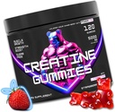 קריטין מסטיקנים עם L-Carnitine עבור גברים ונשים - 5g Creatine Monohydrate לכל המשרתים | תמיכה בצמיחה שרירים | התאוששות | חיזוק וביצועי עבודה | סוכר חינם | 5,000 מ"ג