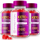NutraRize (Pack of 3 Proton Keto ACV Gummies Advanced Weight Loss 1000 MG, תוסף כוח מקסימלי, Gomitas ביקורות (180 חניכיים)
