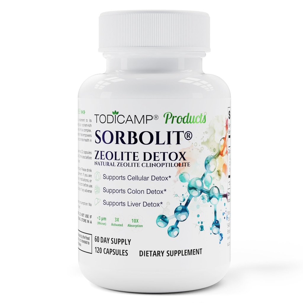 Zeolite Detox קפסולות - 120 זאוליט קפסולות - 1-2 μm Clinoptilolite Zeolite Zeolite Detox - 2 חודשים אספקת קפסולות Clinoptilolite - Zeolite Sorbolit Detox - Zeolite Pills