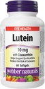 Webber Naturals Lutein עם Zeaxanthin Softgel, 10mg 60 Count