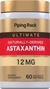 Piping Rock Astaxanthin 12 מ"ג | 60 קפסולות Softgel