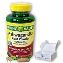 Ashwagandha- 500 מ"ג אבקת שורש, 60 קפסולות (Pack of 1)
