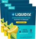 נוזל I.V. hydrotion Multiplier - לימון Lime | משקה אבקת אלקטרוליט לערבב 3 Pack (48 משרתים)