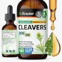 BIO KRAUTER Cleavers Tincture - קלאס Herb נוזל לחלץ - Natural Detox - אלכוהול וסוכר חינם - לחלץ טבעוני 2 Fl.Oz.