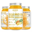 (28 OZ) Sea Mos Gel Raw Flavored Irish Seamos Gel Natural Pineapple 102 ויטמינים ומינרלים Wild Harvested non-GMO.