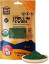 יוגי Super Foods Natural Organic Spirulina, אבקת אלגה ירוק כחולה, עוזרי Superfood של הטבע לשמור על מערכת החיסון בריאה, No Chemicals Or Preservatives - Raw, טבעוני