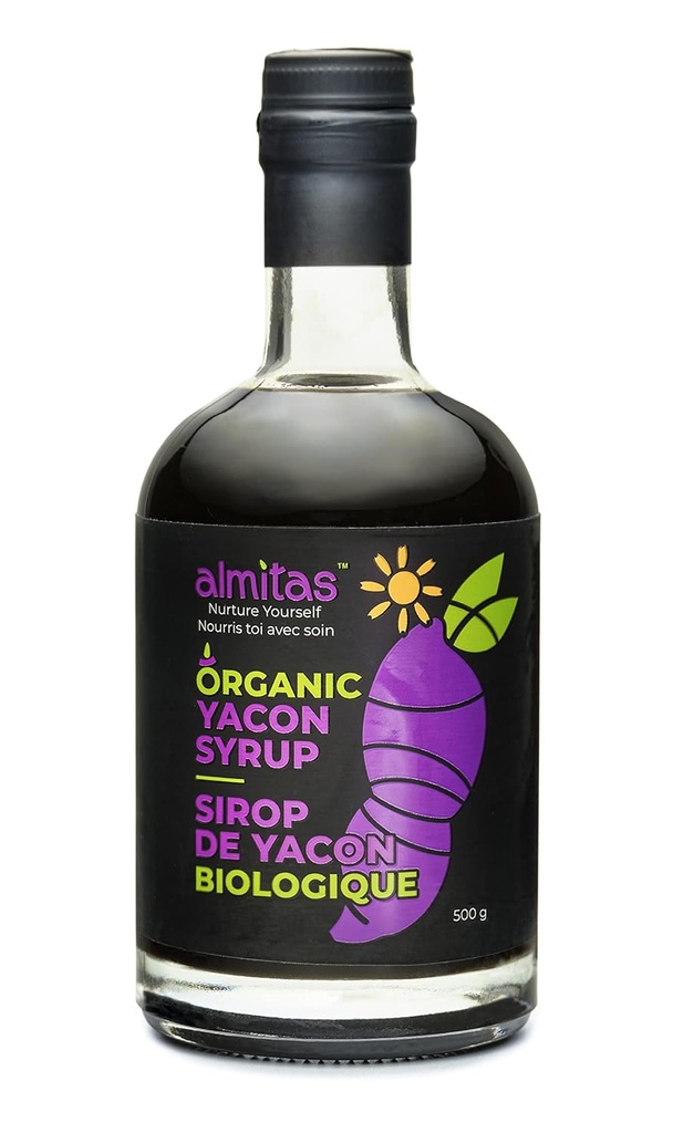אורגני Yacon Syrup - Keto, טבעוני, Gluten-Free, Raw Food Diets. non-GMO. Natural Sweetener. Beneficial Prebiotic מקור מצוין של Fibre (Fiber). תוכן Fructooligosaccharide / FOS.