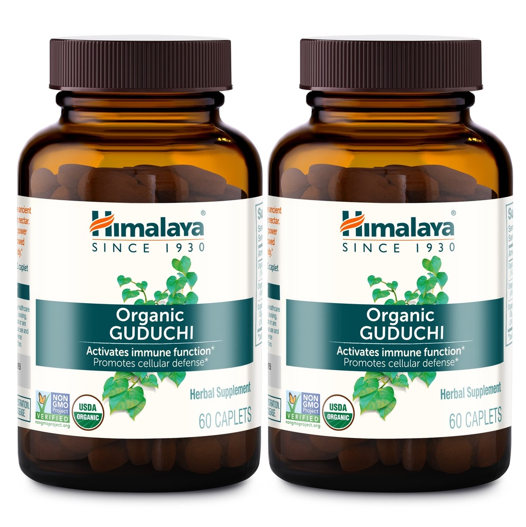 ההימלאיה האורגנית Guduchi for Active Immune Support and Defense, 700 מ"ג, 60 קפסולות, 2 חודשים אספקה, 2 Pack