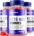 NutraRize (Pack of 3 MicroBio Keto ACV Gummies, רשמי Keto + ACV תוסף, All Natural Micro Bio, Apple Cider Vinegar ביקורות (180 מסטיקים)