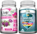 GreeNatr מקיפה Immune ו- Liver Health Support Band - 7-in-1 Immune Support Supplement with ויטמין C, ויטמין D3, Zinc and Liver Cleanse Detox & תיקון פורמולה