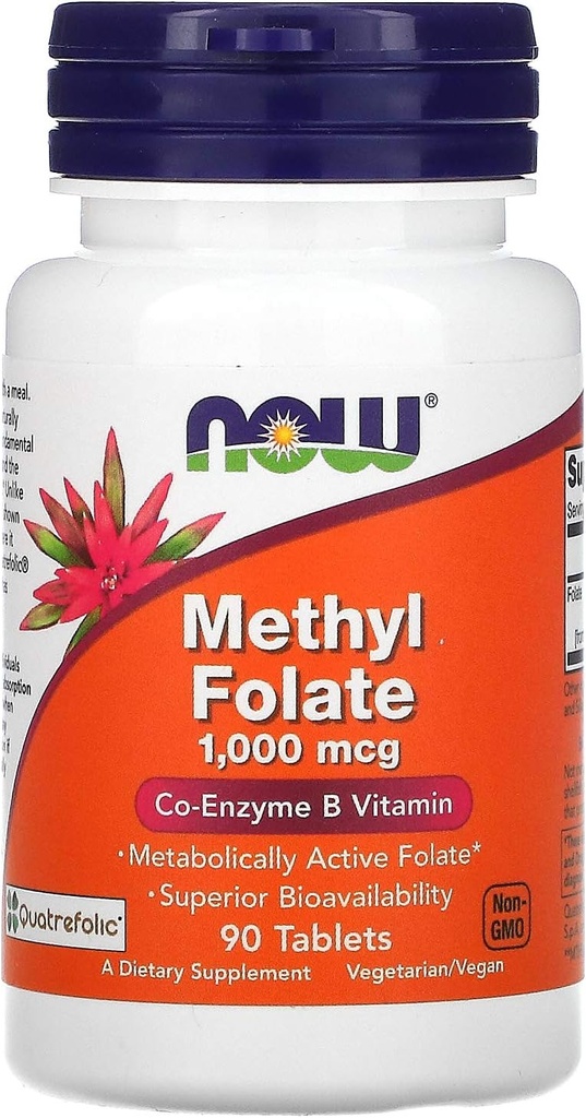 Now Foods, Methyl Folate, 1000 mcg, 90 טבליות
