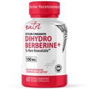 פיוז'ן Dihydroberine תוסף 100 מ"ג 60 קפסולות - עם Ceylon Cinnamon - 5X יותר יעיל מאשר ברברין HCL