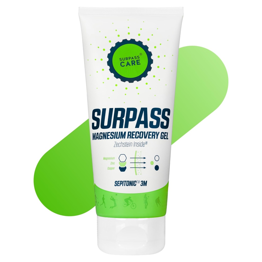 Surpass Professional Magnesium Menthol Gel for Athletes | שריר אפקט Cooling | Boosts Post-Activity Recovery & Performance | Helps Prevent Cramps | High-Absorption Matteral Magnesium (6.76oz)