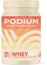 אבקת חלבון Podium תזונתית Whey, Vanilla Ice Cream, 22g חלבון Per לשרת עם Enzymes העיכול, חלבון Whey חלבון Isolate & Concentrate, Gluten Free, Low Carb, Low Sugar & Soy חינם, 15 משרתי חלבון Whey