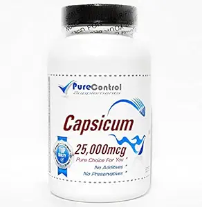 Capsicum 25,000mcg / 200 קפסולות / טהור / על ידי תוספי PureControl