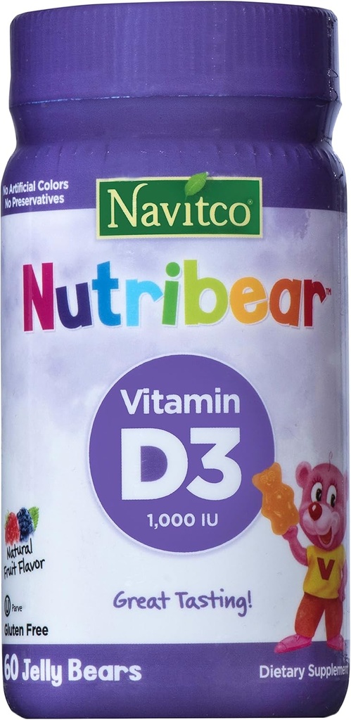 ויטמין D3 1000 IU Great Tasting 60 Jelly Bears