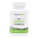 NaturesPlus PRO Super K Complex - 60 קפסולות - מקדם בריאות Calcium Metabolism - כולל ויטמינים K1 & K2 - Non-GMO, טבעוני וגלוטן חינם - 60 משרתים