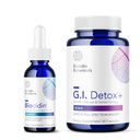 Bio-Botanical Research Biocidin נוזל פורמולה (1 oz) עם GI Detox+ Gentle Binder - שני מוצרים Detoxification Bundle כדי לתמוך ניקוי & Digest - Assists in Toxin & Biofilm Removal