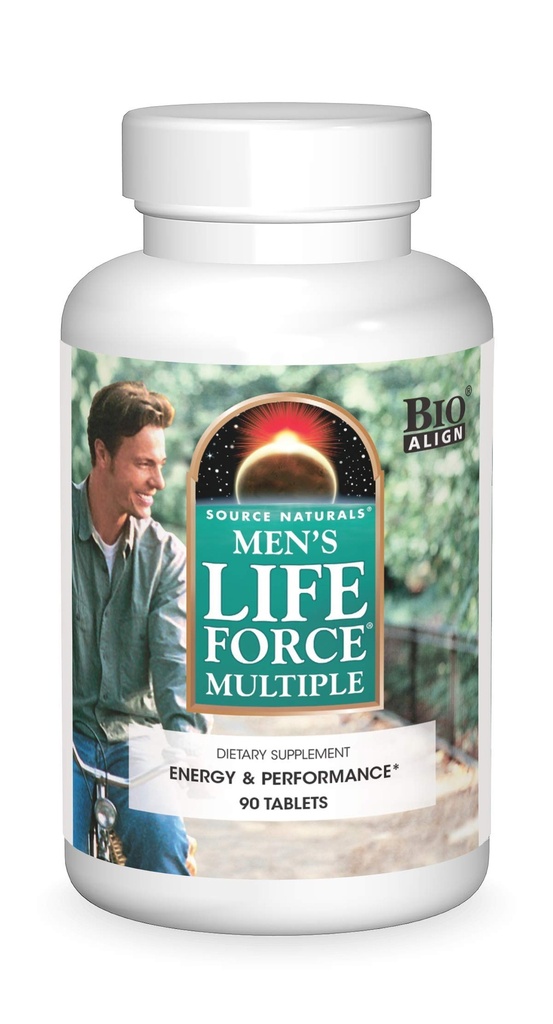 מקור: Naturals Man's Life Force Multiple Daily Multivitamin & Immune Health Supplement - 13 ויטמינים חיוניים, חומרים מזינים ומינרלים - 180 טבליות