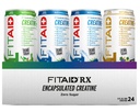 FITAID RX Zero Sugar, Encapsulated Creatine, Workout Recovery Drink, All-In-One Band, BCAAs, Glucosamine, Turmeric, B-Complex, Electrolytes, Variety Pack, 12 Fl Oz (Pack of 24)