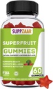 ויטמין Superfruit Gummy Superfruit Gummies w/Vitamin A C E אורגני Silica. Superfruit for Collagen Formation, Beauty & Glow מבוסס צמחים, non-GMO, Gluten-Free, Gelatin-Free 60 CT