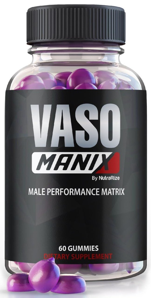 VasoManix Gummies, Vaso Manix Classic Male תוסף, All Natural Formula for Men, Premium Gummy כדי לתמוך ביצועים, אמון ובריאות כוללת, ביקורות רשמיות (60 מסטיקים)