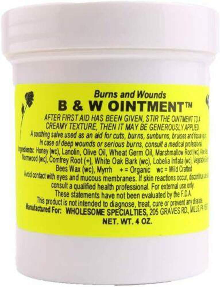Convalia Naturals B & Wintment - Burn and Wound Ointment - Amish Made Burn Salve - 100% Natural Burn Cream - 4 oz