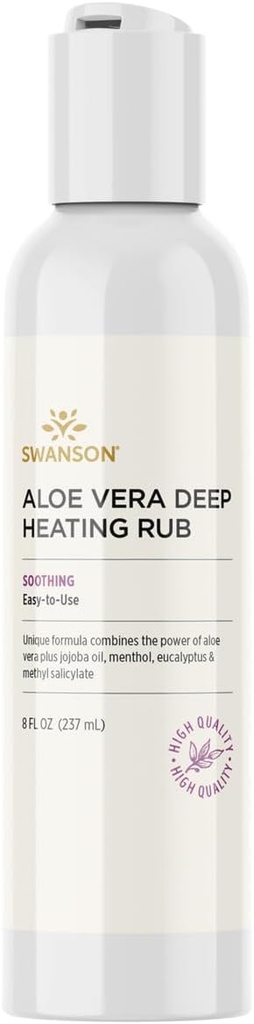 Swanson Aloe Vera Deep Heating Rub 8 fl Ounce (237 מ"ל) גלל
