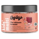 Chewsy Kids' Multivitamin, Delicious Candy-Style Daily ויטמין Chews + Probiotics + Superfoods, Wild Berry Flavor Chewable פירותy תוספים צ'אדות, באופן אישי Wrapped, קל ליהנות, 30 יום אספקת מזון, ימים אספקת מזון,