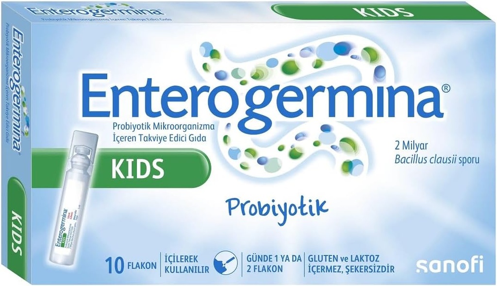 Enterogermina KIDS (10 VIALS) Bacillus Clausii Probiotic 2 מיליארד CFU/5mL לילדים (1)