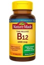 הטבע יצר ויטמין B12 1000 mcg, תוספת תזונתית לתמיכה במטבוליזם אנרגיה, שחרור זמן, 75 טבליות.