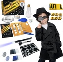 Spy Kit for Kids Detective Outfit Fingerprint Gifts for 5 6 7 7 8 9 10 בנות בנות בנות מבוגרות בנות 11 שנים חקירה רול Play Dress Up תלבושות מדע חשאי סוכן טביעות אצבע
