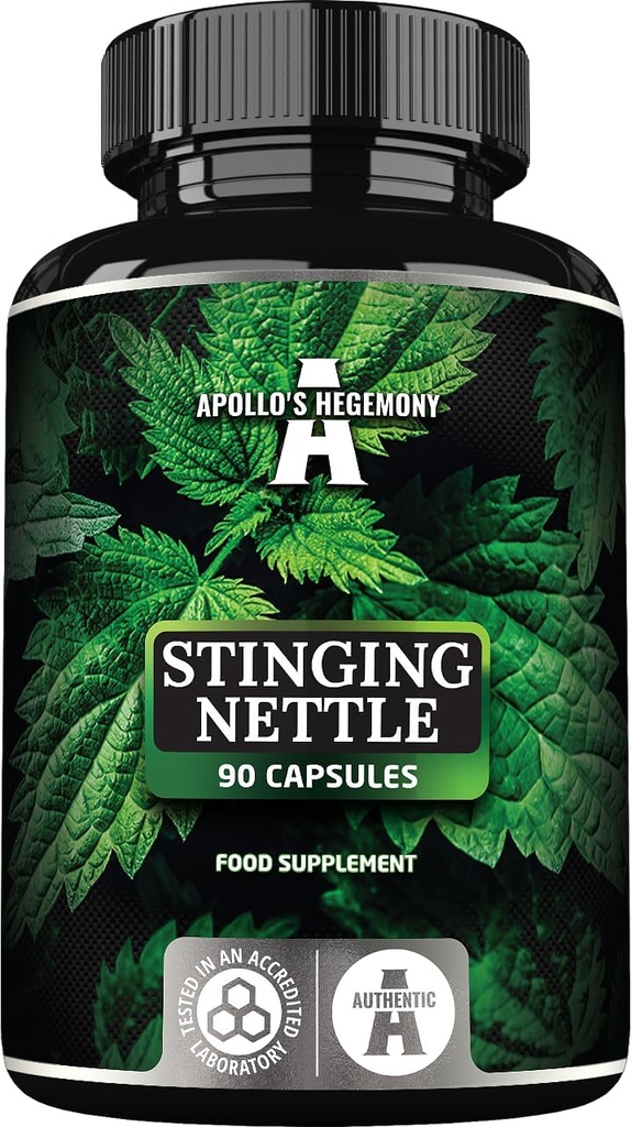 APOLLO'S HEGEMONY Sting Nettle 500 מ"ג - הפקת כוח גבוהה DER 4:1, 90 קפסולות טבעוניות, 3 חודשים אספקה, תוסף צמחי לתמיכה ב- Cardiovascular Health