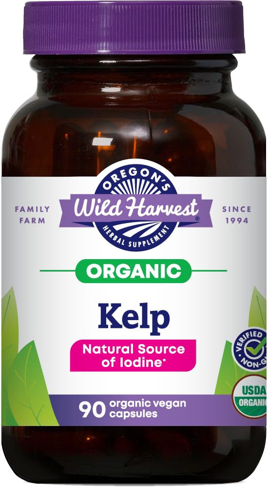 אורגון של אורגון Wild Harvest Kelp Organic | מקור טבעי של Iodine